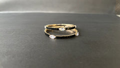 Black and Gold Crystal Bangles