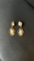 Golden Pearl Radiance Earrings