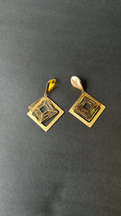 Golden Geometric Glam Earrings