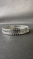 Silver Elegance Stacked Bangles