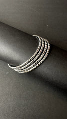 Silver Elegance Stacked Bangles