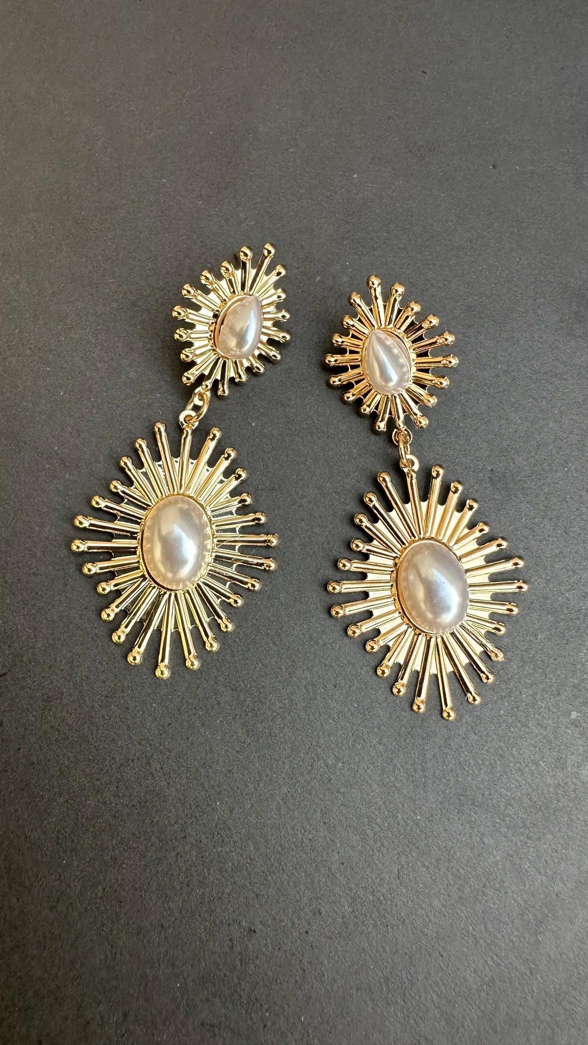 Golden Pearl Radiance Earrings