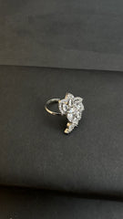 Crystal Bloom Adjustable Ring