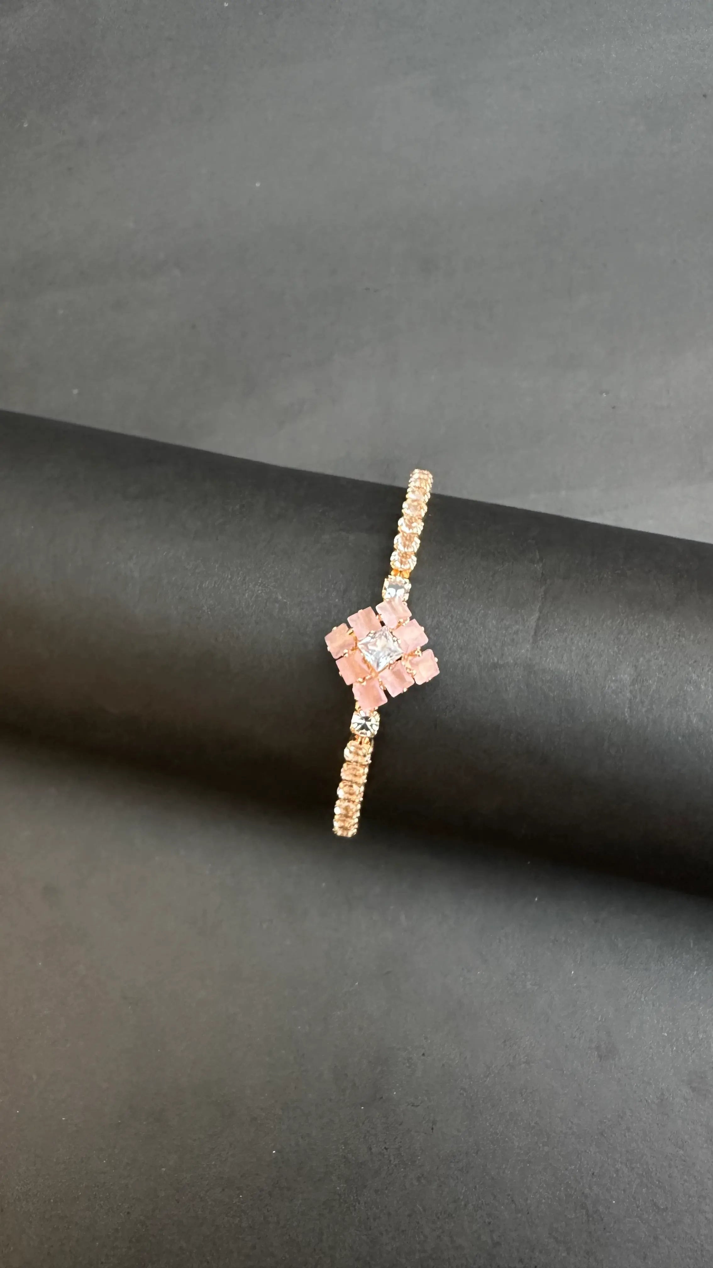 Blush Crystal Bracelet Set